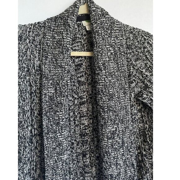 Anthropologie Cardigan Sweater Womens XS Gray Shawl Collar Open Front Cotton - Picture 4 of 7